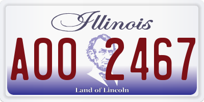 IL license plate A002467