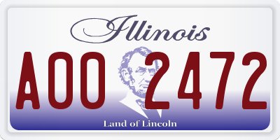 IL license plate A002472