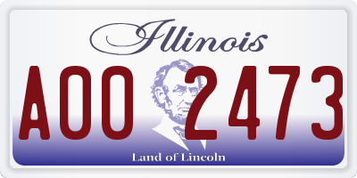 IL license plate A002473