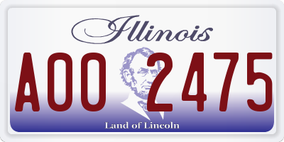 IL license plate A002475