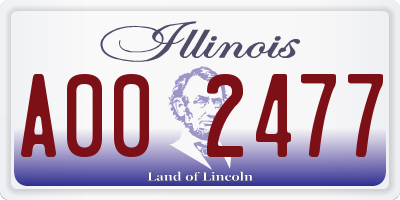 IL license plate A002477