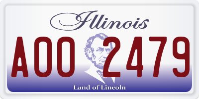 IL license plate A002479