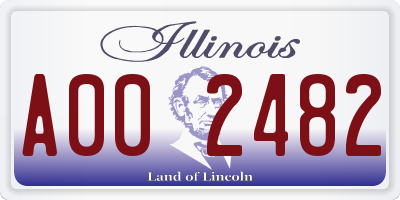 IL license plate A002482