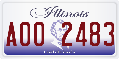 IL license plate A002483