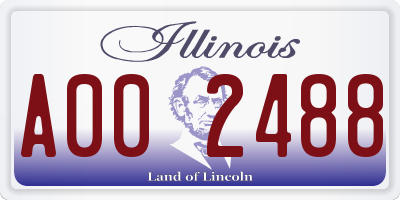 IL license plate A002488