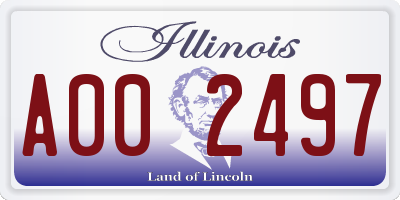 IL license plate A002497