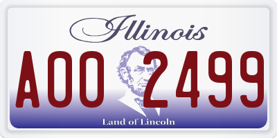 IL license plate A002499