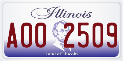 IL license plate A002509