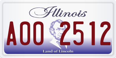 IL license plate A002512
