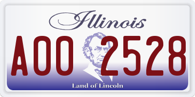IL license plate A002528
