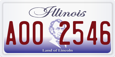 IL license plate A002546