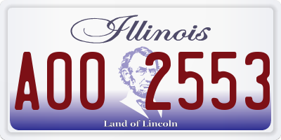 IL license plate A002553