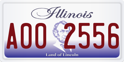 IL license plate A002556