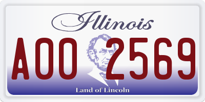 IL license plate A002569