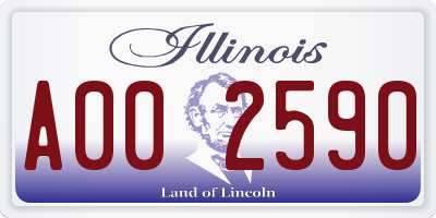 IL license plate A002590