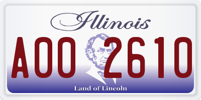 IL license plate A002610