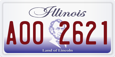 IL license plate A002621