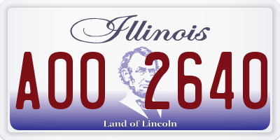 IL license plate A002640