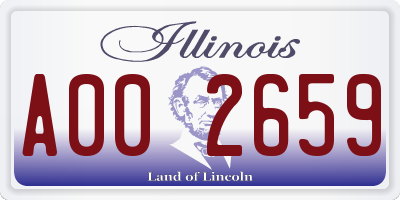 IL license plate A002659