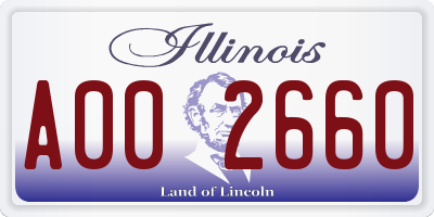 IL license plate A002660