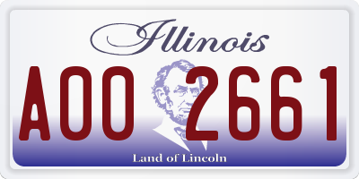 IL license plate A002661