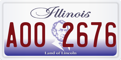 IL license plate A002676