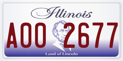 IL license plate A002677