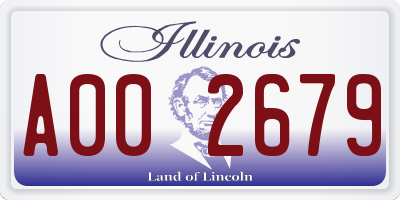 IL license plate A002679