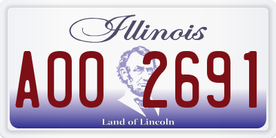IL license plate A002691