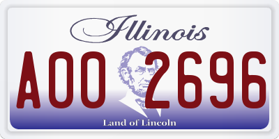 IL license plate A002696