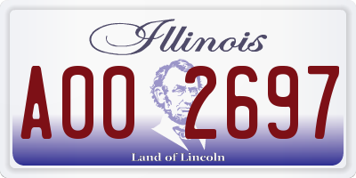 IL license plate A002697