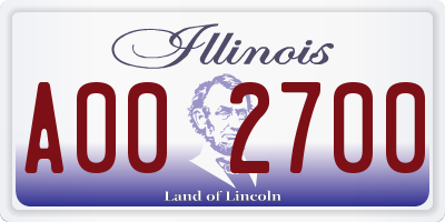 IL license plate A002700