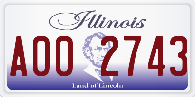 IL license plate A002743