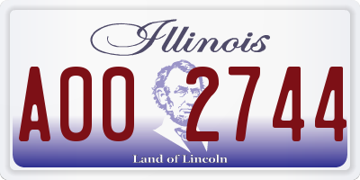 IL license plate A002744