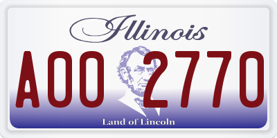 IL license plate A002770