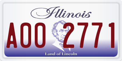 IL license plate A002771