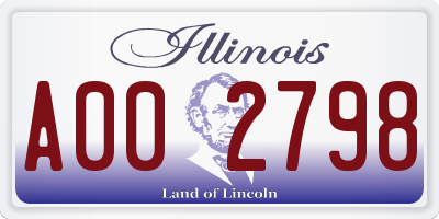 IL license plate A002798