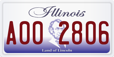 IL license plate A002806