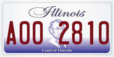 IL license plate A002810