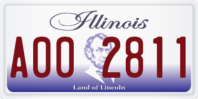 IL license plate A002811