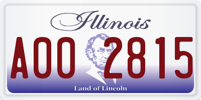 IL license plate A002815