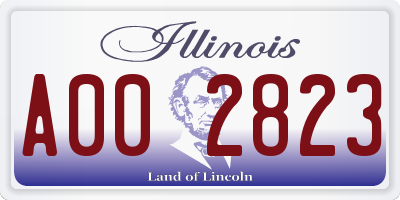 IL license plate A002823