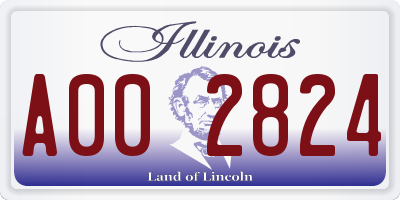 IL license plate A002824