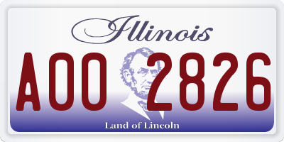 IL license plate A002826