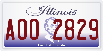 IL license plate A002829