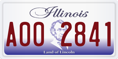 IL license plate A002841