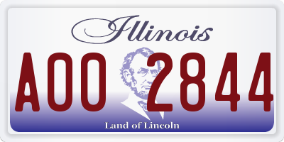 IL license plate A002844