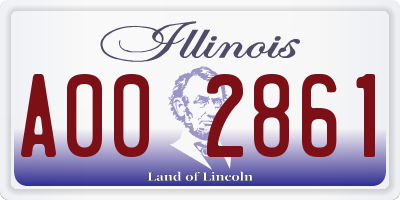 IL license plate A002861