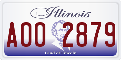 IL license plate A002879