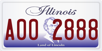 IL license plate A002888